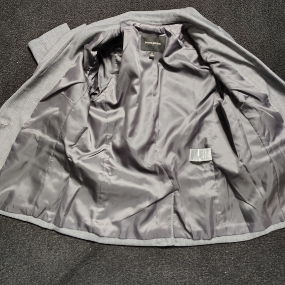 Banana Republic Charcoal Gray Blazer Suit Women Size 6 Stretch Workwear NEW - Picture 6 of 12